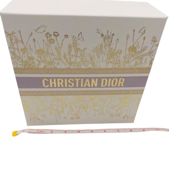Dior Gift Box, Square White Gold Floral Design with Light Pink Logo Strip - NEW - Picture 5 of 8